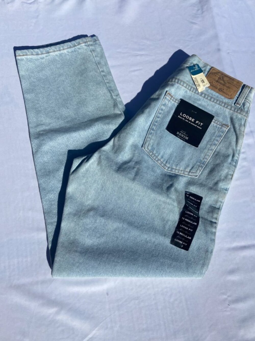 NWT! Vintage 90s Eddie Bauer Womens Loose Fit Mom Jeans Size 10 High Rise Light
